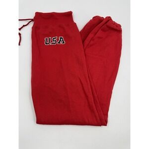 Champion Pants Mens Large Red USA MADE Vintage 80s Sweatpants USA On‎ Leg